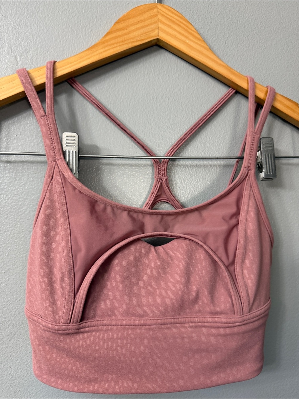 Lululemon Mesh Yoga Bra Mauve Dusty Rose Activewear Top LW2D60S